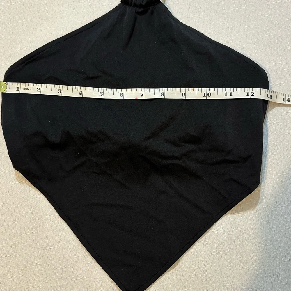 Frankies Bikinis Pink Black Halter Bikini Top NWT Size Small